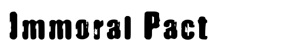 Immoral Pact font preview